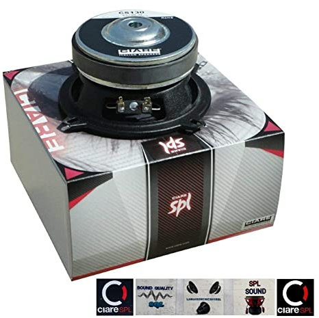 1 SUBWOOFER CIARE CS130 CS 130 30 + 30 vatios rms y 90 + 90 vatios máx de 5 13,00 cm 130 mm dvc Doble Bobina 4 + 4 ohmios Puertas de Coche, 1 Pieza