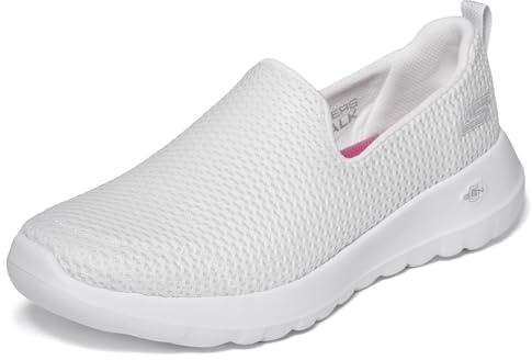Skechers Damen Go Walk Joy Sneaker, White Textile/Trim, 39.5 EU