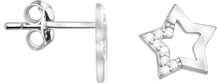 SOFIA MILANI - Damen Ohrringe 925 Silber - Ohrstecker als Stern - 20733