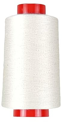 Overlockgarn in 80 Farben, 4000 m Konen, Overlock Nähgarn in Industriequalität (0101 - Naturweiß)