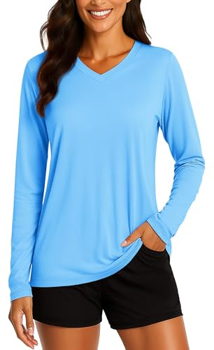 TACVASEN Women's Sun Protection T-Shirt Long Sleeve Tops Quick Dry UPF 50+ UV Shirts Lightweight Beach T-Shirts