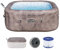 Bestway® Lay-Z-SPA® Energiespar-Whirlpool Rome AirJet™ mit App-Steuerung + integrierter UltraFit™ -Pumpeneinheit, für 6 Personen 180 x 180 x 71 cm, Marmor-Optik (Braun)