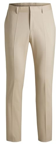 BOSS Herren H-Genius-252 Business-Hose aus Stretch-Chiffon Hellbeige 54