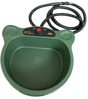 KESOTO Bol d'eau Chauffant pour Chats et Chiens, Gamelle Chauffante d'extérieur pour Animal, Chauffe-Eau Intelligent Bol Chauffant Abreuvoir Thermique, Approprié pour Poulets, Lapin, Poules Canards
