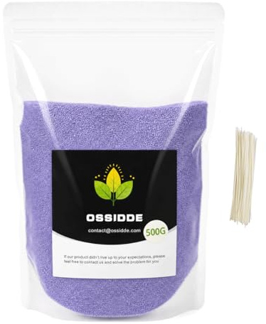 Ossidde ljussand med vekar, vaxgranulat, Pearled Candle (Lila)
