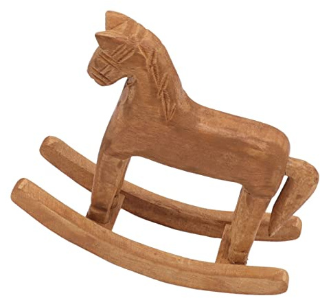 TOPINCN Trojansk Hästskulptur, Utsmyckad Trädekoration, Lycka Till Vänner och Familj, Premiummaterial Av Furu, Storlek 6,5 X 7,5 X 2, Tum