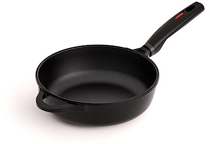 Valira Origen - Sartén premium de 24 cm honda hecha en España, aluminio fundido con antiadherente reforzado, no apta para inducción.