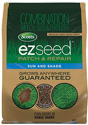 Scotts EZ Seed Patch & Repair for Sun and Shade - Combination Mulch, Sun and Shade Grass Seed & Fertilizer for Bare Spots & Lawn Patch Repair, Covers up to 445 sq. ft., 20 lb.
