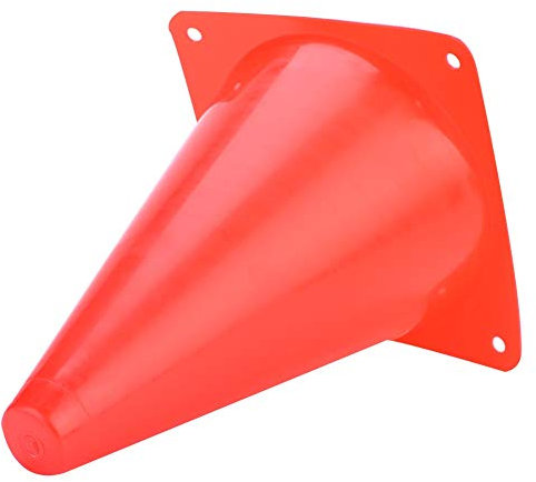 Tbest Markierungskegel 6 Stück 18cm Markierkegel Fußballtraining Kegel Warnkegel Fußball Verkehrshütchen Barrieren Plastik Marker Kegel Trainingshilfen für Sport, Fussball, Basketball, Fußball(Rot)