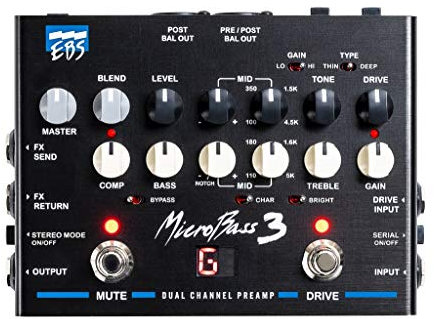 EBS Preamplificatore fuoribordo professionale Micro Bass 3