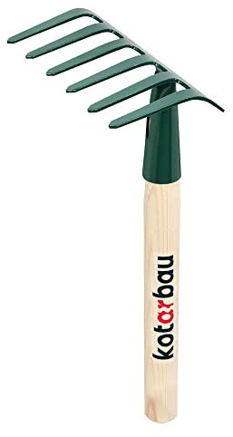 KOTARBAU® Mini rastrillo de Metal, Rastrillos para Trabajos de jardinería, Rastrillo pequeño para Limpiar, mullir y Alisar el Terreno, Herramientas de jardín para Tierra, Rastrillo de Mano de 6 púas