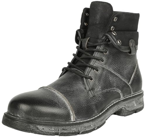 Black Premium by EMP Homme Bottes Noires d'aspect usé EU41
