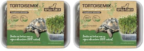 REPTILES PLANET Nourriture pour Tortue terrestre Tortoise Mix Graines à Germer - (Lot de 2)