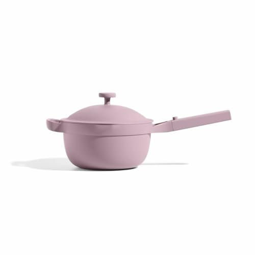 Our Place Perfect Pot - Mini 2.4L Nonstick Ceramic Sauce Pan with Lid | Versatile Cookware for Stovetop and Oven | Steam, Bake, Braise, Roast | PTFE & PFOA-Free | Toxin-Free, Easy to Clean | Lavender