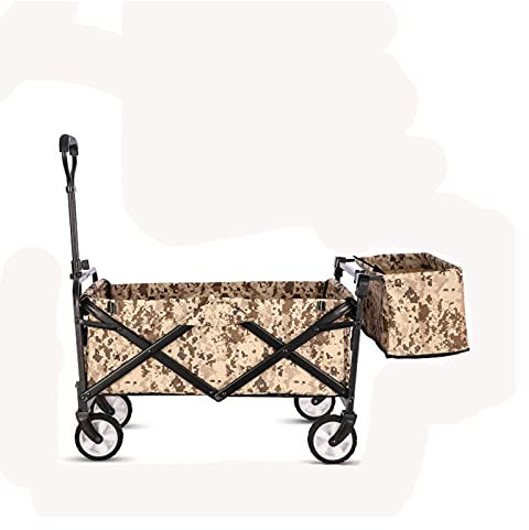 ABBNIA Gartenwagen, Gartenwagen, zusammenklappbar, tragbar, für den Außenbereich, zum Einkaufen, für Zuhause, Anhänger, Handkarre, Wild Camp, Handziehwagen