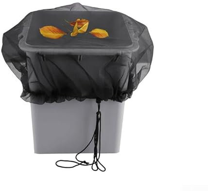 ZMdooreasy Copertura in rete per barili di pioggia, copertura per serbatoio dell'acqua piovana, coperchio di protezione per secchio per raccolta dell'acqua piovana