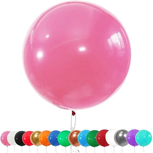 AUNGKWANG Palloncini Giganti per Feste, 6 Pezzi Grande Pallone in Lattice, 90 cm Gigante Palloncini Rosa per Feste, Compleanni, Matrimoni, Battesimi, Lauree, Natale, Carnevale, Celebrazioni
