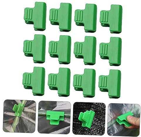 Abaodam Lot de 24 pinces en plastique durables pour fixation rapide des bâches, des cadres tubulaires pour arceaux de jardin, accessoires de