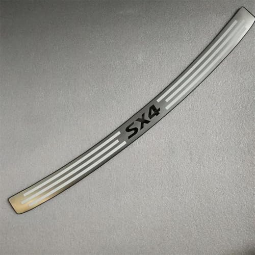 SDUEYZS Protector de Parachoques Trasero de Inoxidable Tira Protectora Antiarañazos Maletero Borde de Carga y Umbrál Accesorios Coche para Suzuki SX4 2006-2016,A