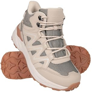 Mountain Warehouse Trail Blazer Womens Waterproof Walking Boots - Quick Drying, EVA Cushion, Ladies Footwear, Mesh Lining - Spring, Summer Hiking, Outdoors, Trekking Beige Adult Shoe Size 6
