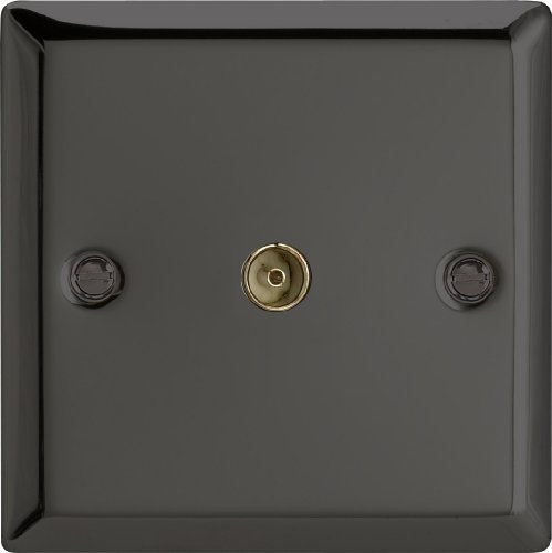 Varilight - 1G Co-axial TV Socket Iridium-Black - XI8