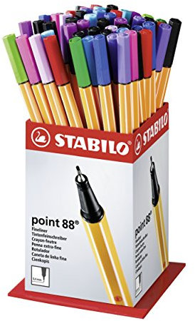 STABILO - Fineliner - point 88-60er Display - mit 12 verschiedenen Farben