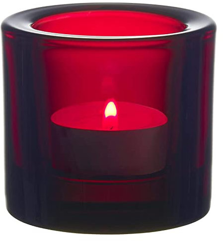 Iittala Teelichthalter, Glas, Rot, 6.5 cm, 3