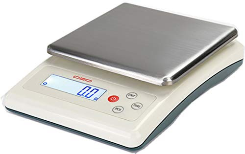 DZD DJKF Pèse-lettre 3 kg avec précision de 0,1 g, bloc d'alimentation et piles, nombreux réglages