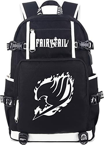 Roffatide Anime sac à dos lumineux Cosplay livre sac sac à dos pour ordinateur portable avec port de charge USB et port casque
