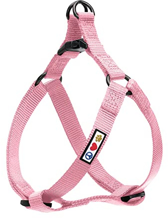 Pawtitas Solid Step-in Dog Harness – Adjustable No-Pull Vest for Puppies to Seniors, Safe & Comfortable S Millennial Pink