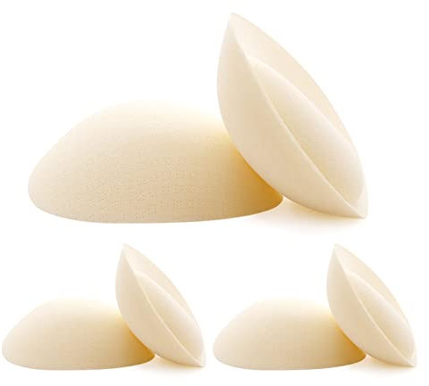 FOOT OF THE TREE Super Thick Bra Pads Inserts Removable Breast Enhancers Push Up Bra Cups Paddings 3 Sets, Beige-6cm, Small