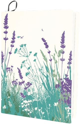 CRASPIRE Copertina per Libri Elastica Color Lavanda Lavabile Riutilizzabile Grande in Nylon Adatta per Libri con Copertina Rigida da 9 x 11 Pollice per Studenti in Classe