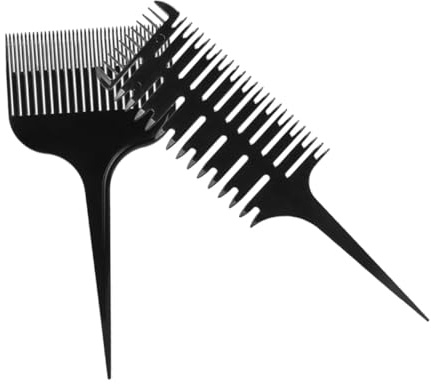VILLCASE Juego de 2 Peines Profesionales para Cortar y Resaltar el Cabello, Diseño Doble Cara en Plástico, Adecuado para Peluquerías y Salones de Belleza