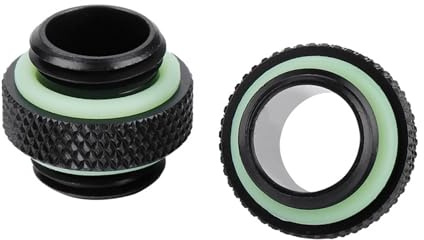 Naroote Adattatore per Tubo Flessibile con Doppia Filettatura Esterna per Raffreddamento Ad Acqua Raccordo a Compressione Materiale in Rame di Alta qualità Facile Installazione 1,5 Cm 2 Pezzi