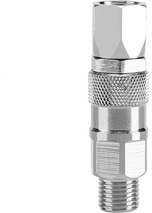 Picysa Pistola de pulverización sin aire de acero inoxidable de 1/4 pulgadas, con articulación giratoria, manguera giratoria, rotación de 360 grados, con tamaño compacto para pulverizador de pintura