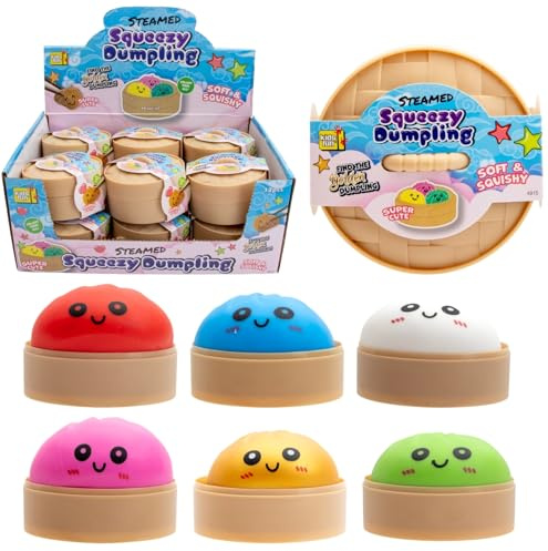 Compatibile con Surprise Squishy Dumpling da 8,5 cm, modello casuale, palla antistress, tendenza virale a vapore, divertente fidget toy, 1 pezzo con scatola (8,5 cm, 1 pezzo)