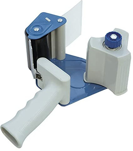 DONAU Packbandabroller 3 Zoll Klebebandabroller Für Klebebänder/ Farbe: grau-blau/ Handabroller / Paketbandabroller/ Ergonomisch geformter Griff, 7885001PL-99