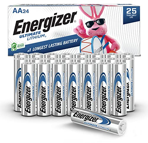 Energizer Ultimate Lithium AA Batteries Pack, 1.5V AA Batteries, 24 Count