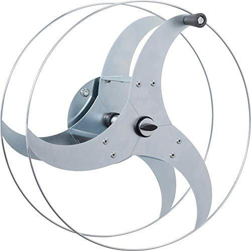 Alba-Krapf Turbo Gartenschlauchrolle, manuell, Edelstahl, Wandmontage, multifunktional, Edelstahl, Metall, Wandmontage