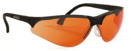 Infield Terminator UV-400 Schutzbrille für Blaulicht und UV-Schutz, orange (fünf)