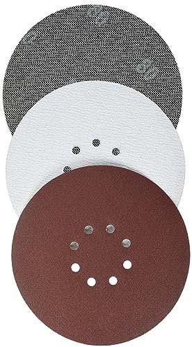 kwb by Einhell - Set di dischi abrasivi a griglia (Ø 225 mm, 15 pezzi, adatto per levigatrice a secco Einhell TE-DW 225 X)