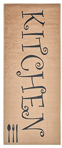 wunderlin Läufer flur Teppich Küche Collection Waschbarer Modernes Design, Wertvoll Verwenden Für Teppichlaeufer, Rutschfest und Küchenläufer | Nützlich Küchenteppich Waschbar (Kitchen Serving, 60x150