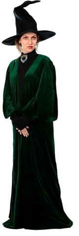 Funidelia Costume Ufficiale di Professoressa McGonagall Harry Potter per Donna con vestito, tunica e cappello, Tenuta di Hogwarts per Adulti, Costumi di Carnevale, Halloween e Feste – Taglia M - L