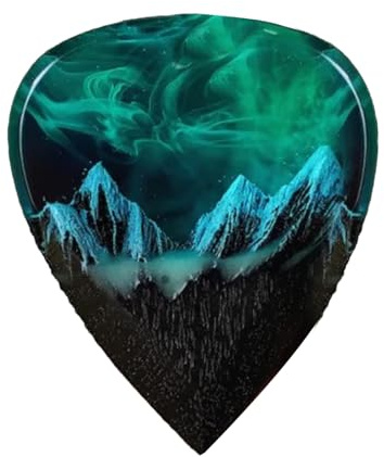 Fenytay Púa de Guitarra de Boreal, Púa de Guitarra Northern Lights Beauty, Púa de Guitarra Transparente y Elegante para Fiestas, conciertos, Bares, práctica de Guitarra y Festivales de música