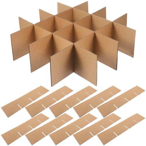 Gatuida 6 Pièces Kits De Séparation En Verre Pour Le Déménagement Fournitures D' Diviseurs En Carton De Plat Boîtes De Déménagement Boîte De Déménagement De Cuisine