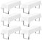 6er-Pack Biertisch Tischdecke, weiße Biertischdecke, 260 x 110 cm, Bierzeltdecke, strapazierfähige Polyester-Tischdecke, waschbare Tischdecke für Gartenparty, Geburtstagsfeier oder Grillparty (weiß)