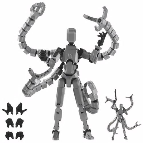 LYEAA T13 Figurines d'action Multi-articulées avec Plusieurs Accessoires, Jouet Mobile mécanique Complet assemblé, Figurine d'action terminée, marionnette, décoration de Bureau, Cadeaux pour