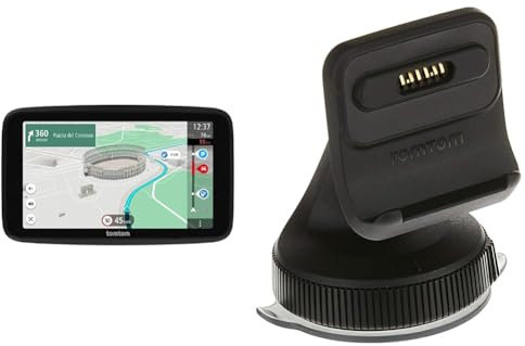 TomTom GPS GO Superior (6 Pouces, Info Trafic, Alertes Danger, Cartes Monde, Mise à Jour WiFi, Prix Carburant) - Nouveau Logiciel & Chargeur/Support Fixation magnétique