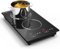 Plaque Induction 2 feux,Double Plaque de Cuisson Induction 3000W 220v-240v 50Hz, en Verre de Cristal Noire, 9 Températures et Niveaux de Puissance