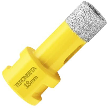 Teronbeta Punta per Trapano Diamantata 18mm, M14 Filetto Vacuum Brasato Foretto Sega a Tazza Diamantata per Piastrelle Porcellana Marmo Ceramica Granito